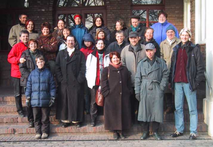Teilnehmende an ZW2003 unmittelbar vor der Hochofenfürung in der Spätschicht am Samstag